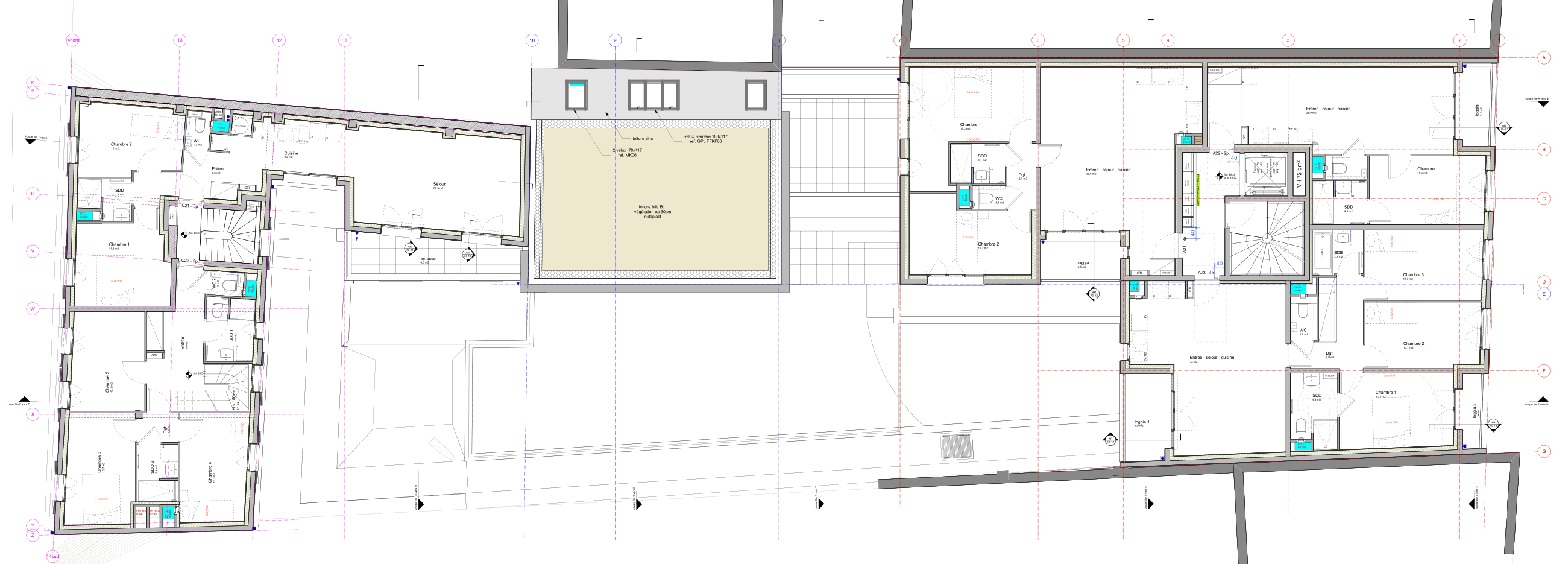 Plan du niveau R+2