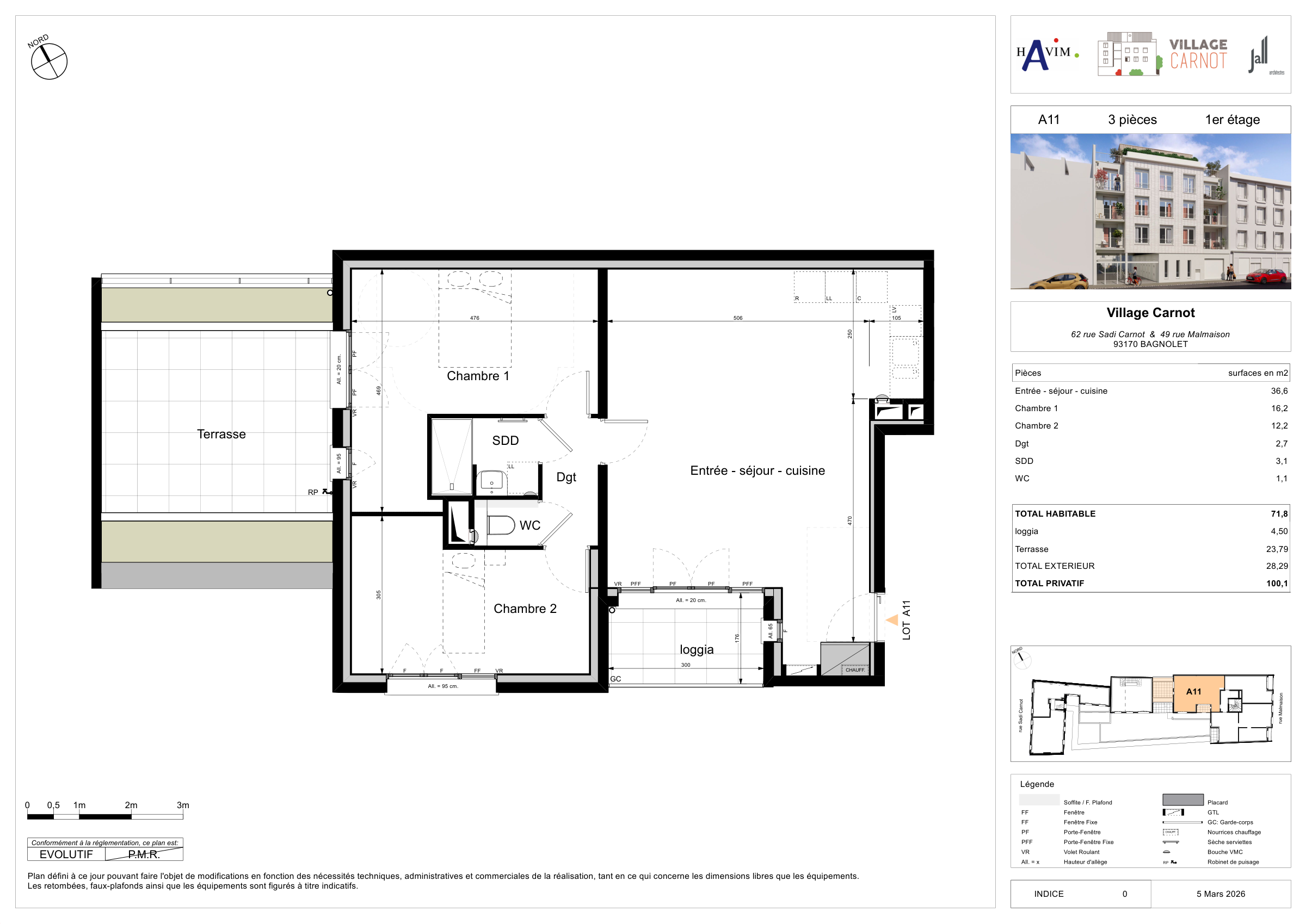 Plan de vente du logement A11