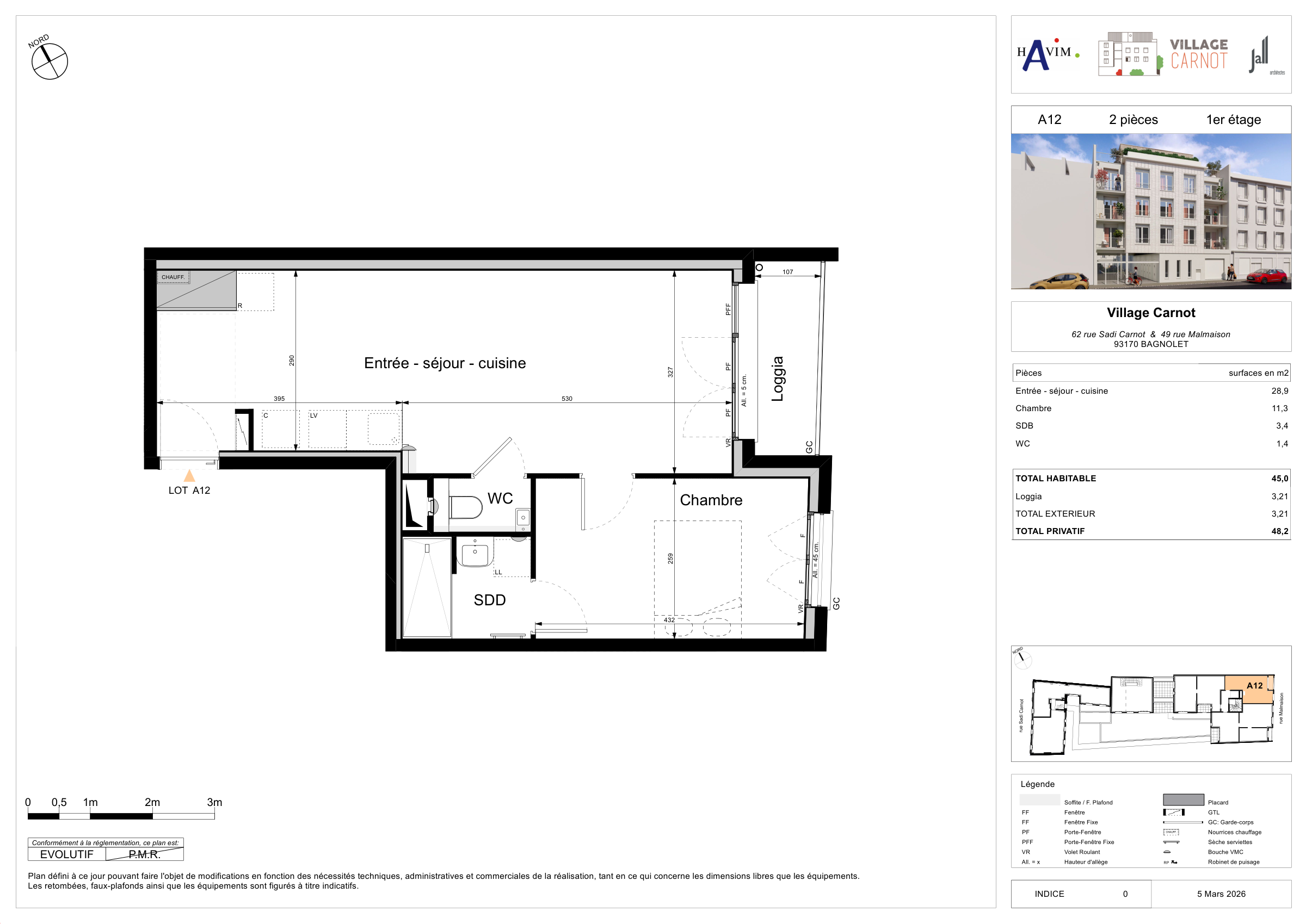 Plan de vente du logement A22