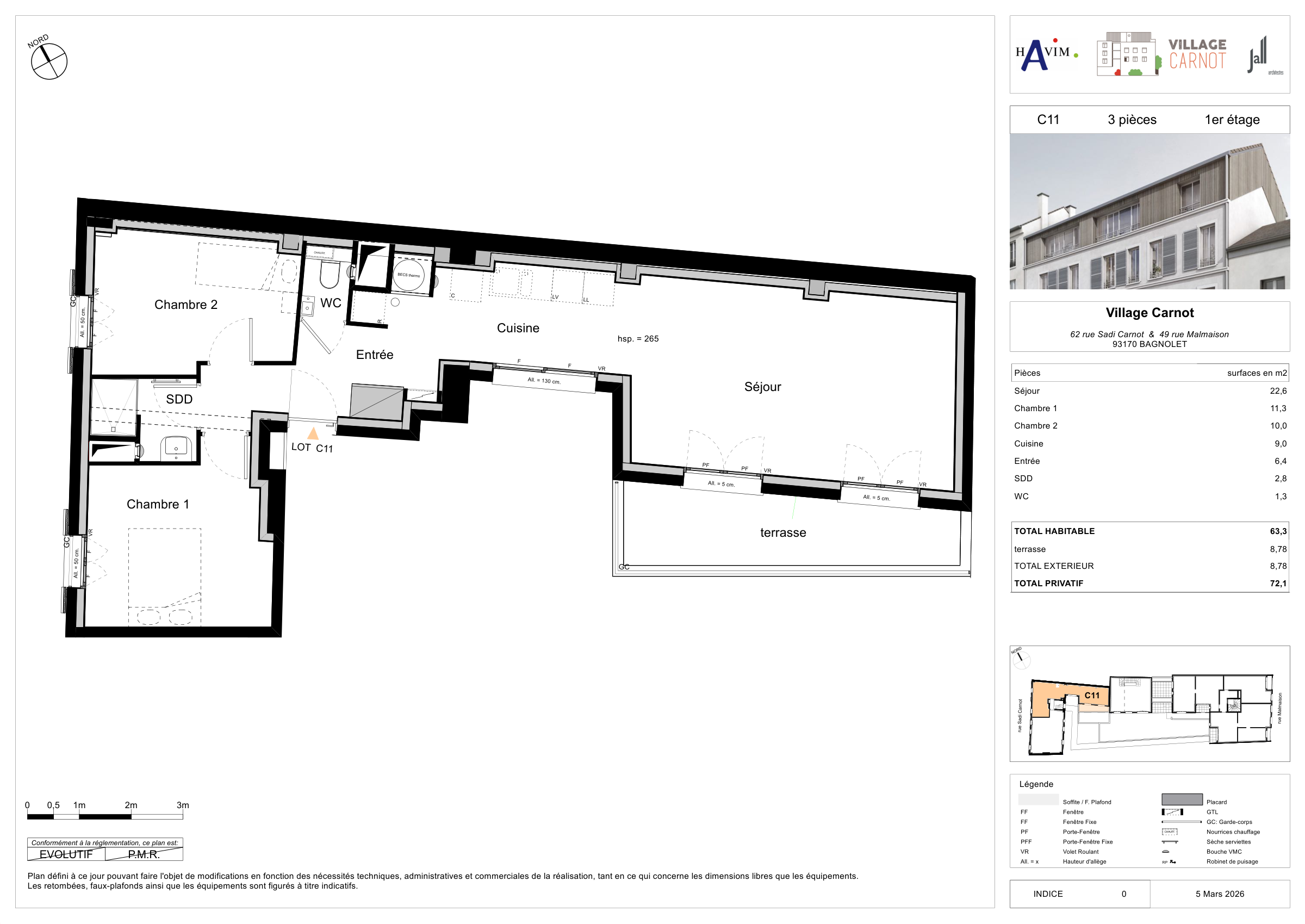 Plan de vente du logement C11