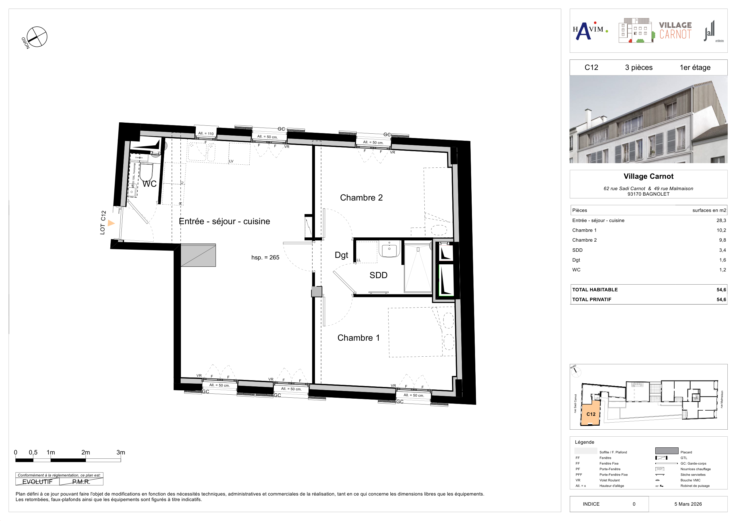 Plan de vente du logement C12