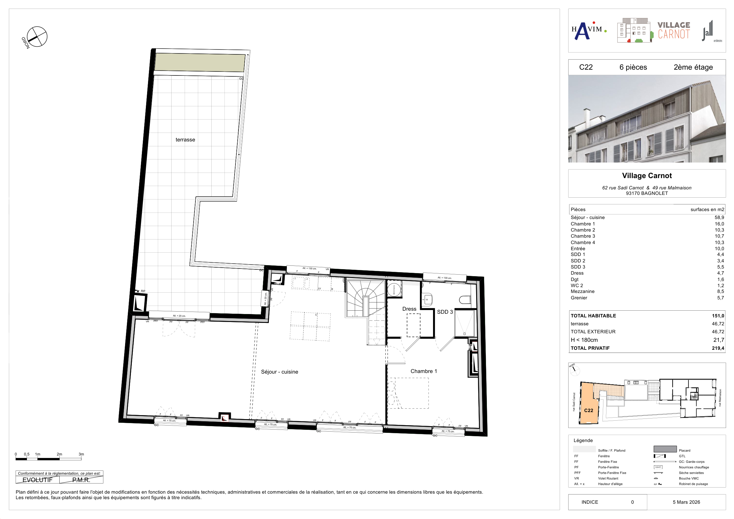 Plan de vente du logement C22