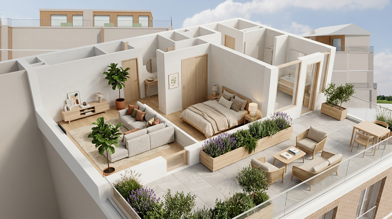 Vue d'ensemble du logement B01